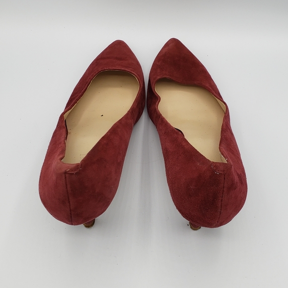 Nine west Ezra pointy toe leather red pumps heels - Picture 8 of 15